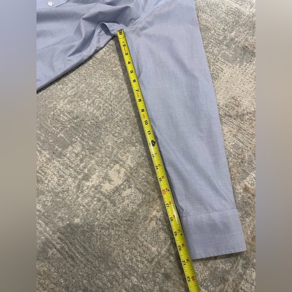 J Crew Men's Ludlow Dress Shirt Size L 16 1/2 - 35 Blue Slim Fit Button Down EUC - Picture 9 of 11